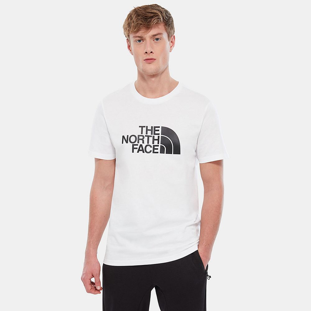 The North Face T-Shirts Mens Australia - The North Face Easy White (UBH-946507)